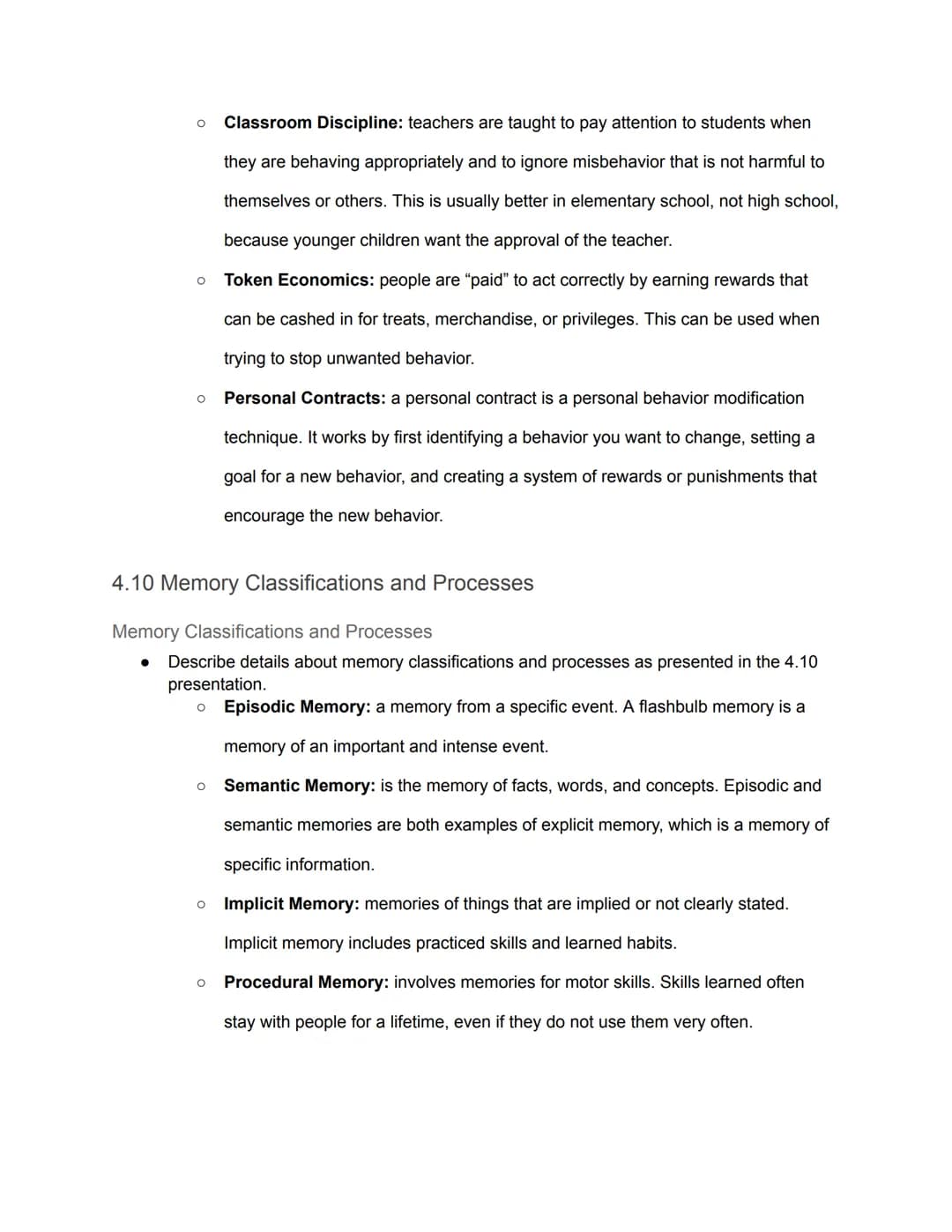 Unit 4: Learning and Memory - Guided Notes
4.1 Classical Conditioning
Classical Conditioning
● Describe details about classical conditioning