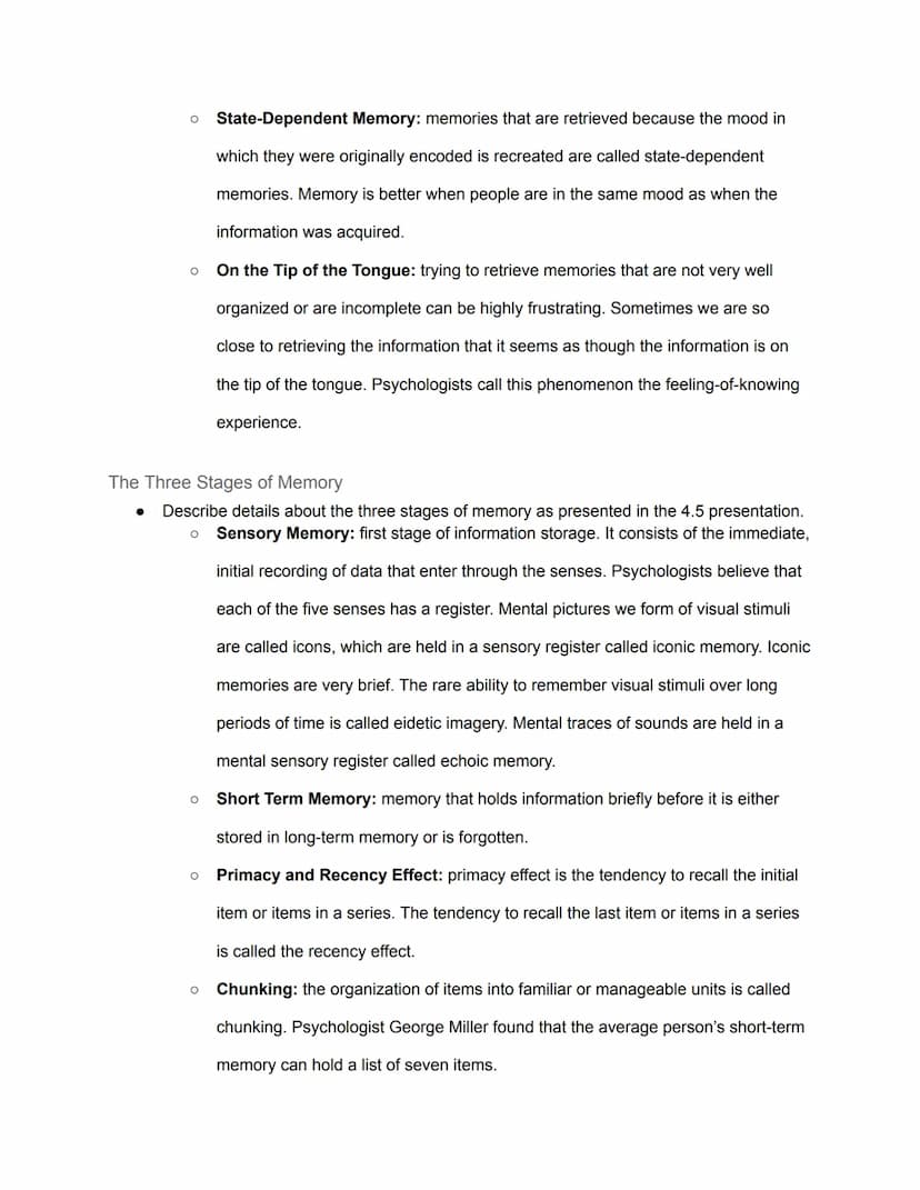 Unit 4: Learning and Memory - Guided Notes
4.1 Classical Conditioning
Classical Conditioning
● Describe details about classical conditioning