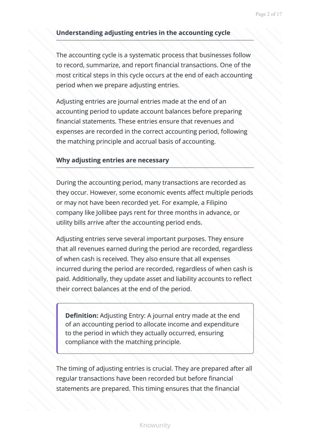 Accounting Cycle: Adjusting Entries and Worksheet
Preparation
Master adjusting entries and worksheet
preparation in the accounting cycle
Wha