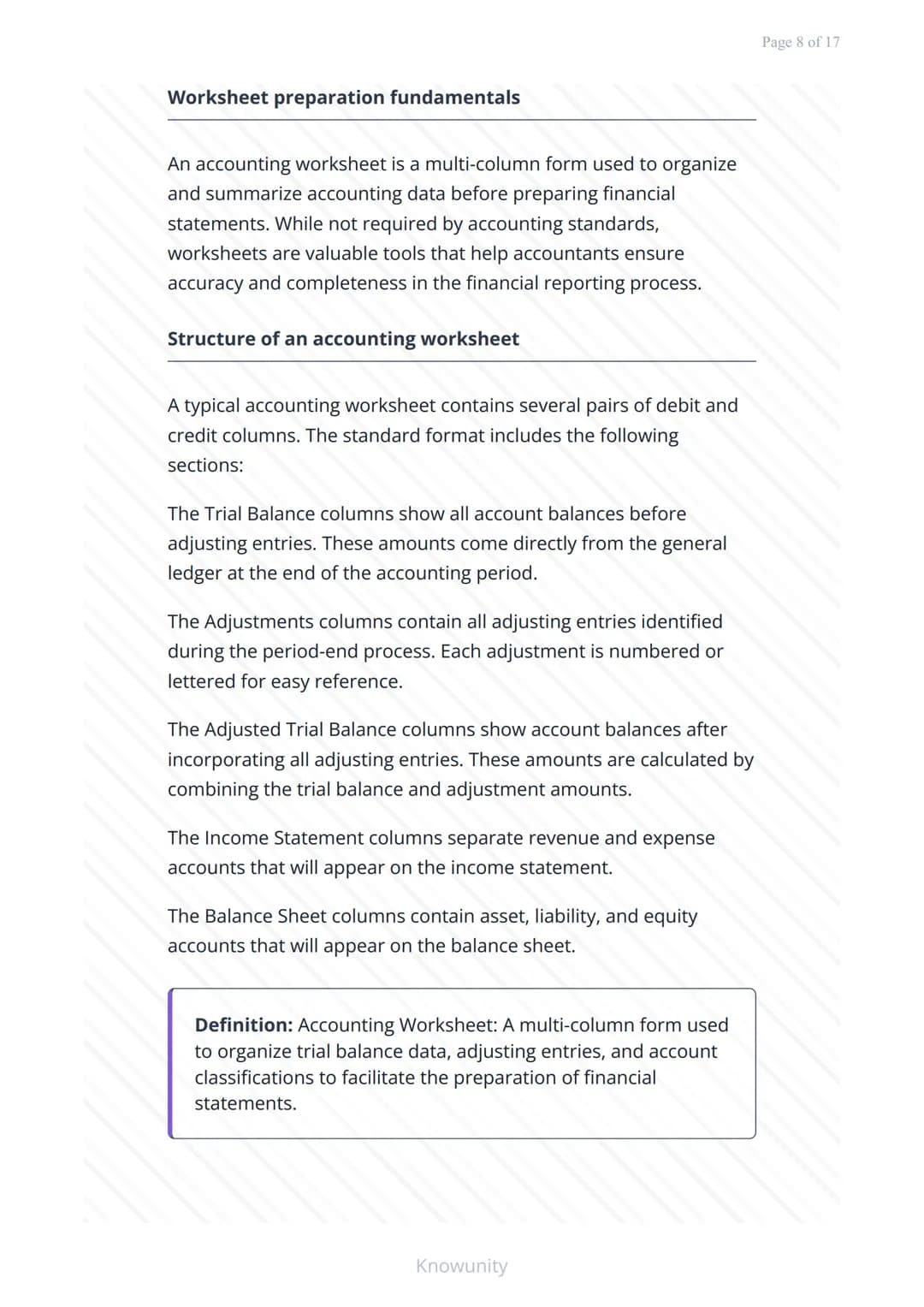 Accounting Cycle: Adjusting Entries and Worksheet
Preparation
Master adjusting entries and worksheet
preparation in the accounting cycle
Wha