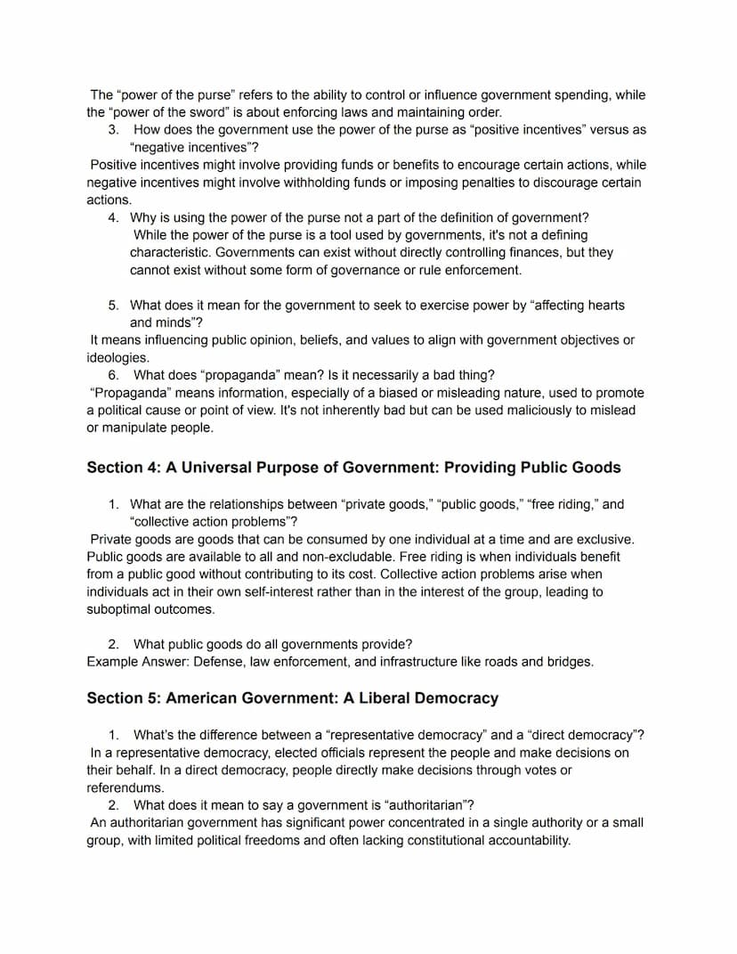 Ch. 1: An Introduction to American Government
Section 2: What is Government?
1. What are the legislatures of the federal government and Geor