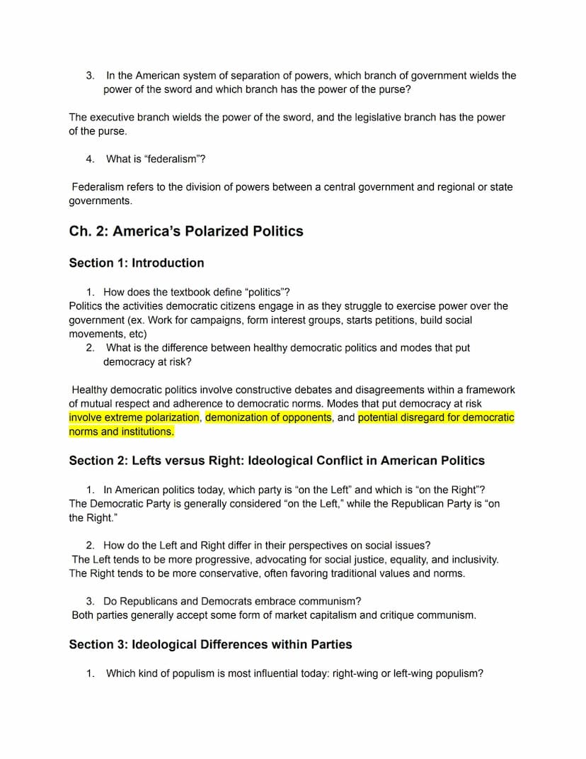 Ch. 1: An Introduction to American Government
Section 2: What is Government?
1. What are the legislatures of the federal government and Geor