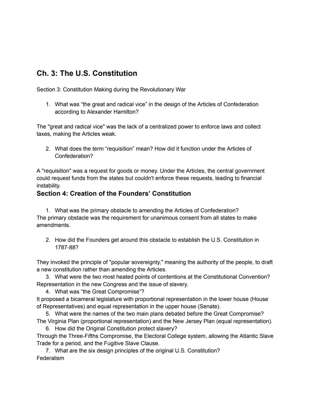 Ch. 1: An Introduction to American Government
Section 2: What is Government?
1. What are the legislatures of the federal government and Geor