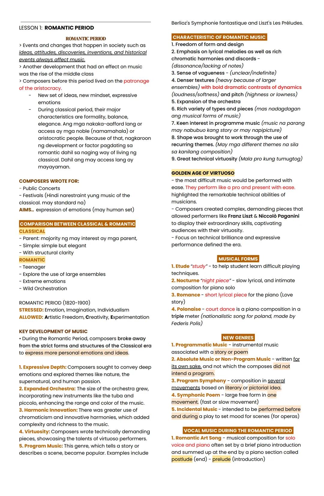 LESSON 1: ROMANTIC PERIOD
ROMANTIC PERIOD
> Events and changes that happen in society such as
ideas, attitudes, discoveries, inventions, and