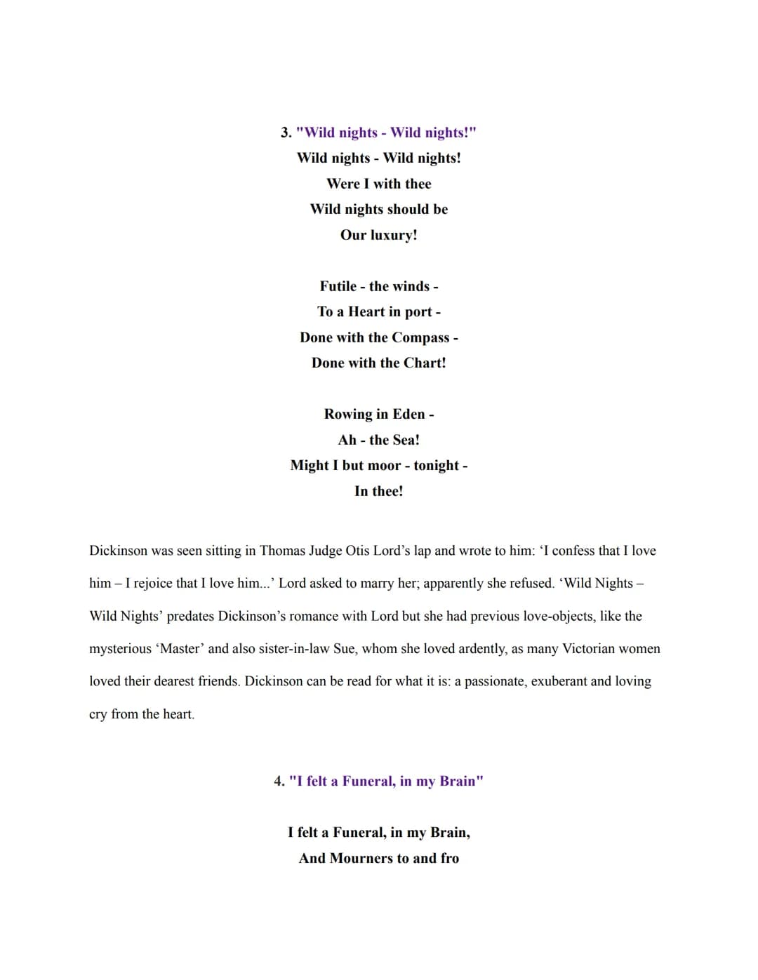 Read the poems of Emily Dickinson and the commentary below. Then write a series of at
least 3 poems that discuss important stages in your li