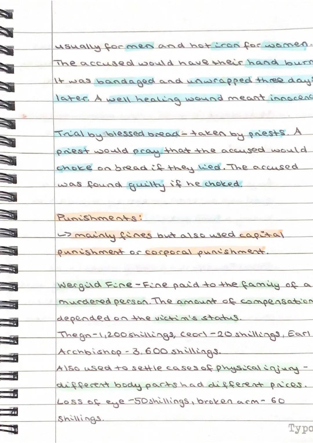 MEDIEVAL ENGLAND
King and nobility made the law. Village community
and families helped to enforce the law at a
local level. The Church also 