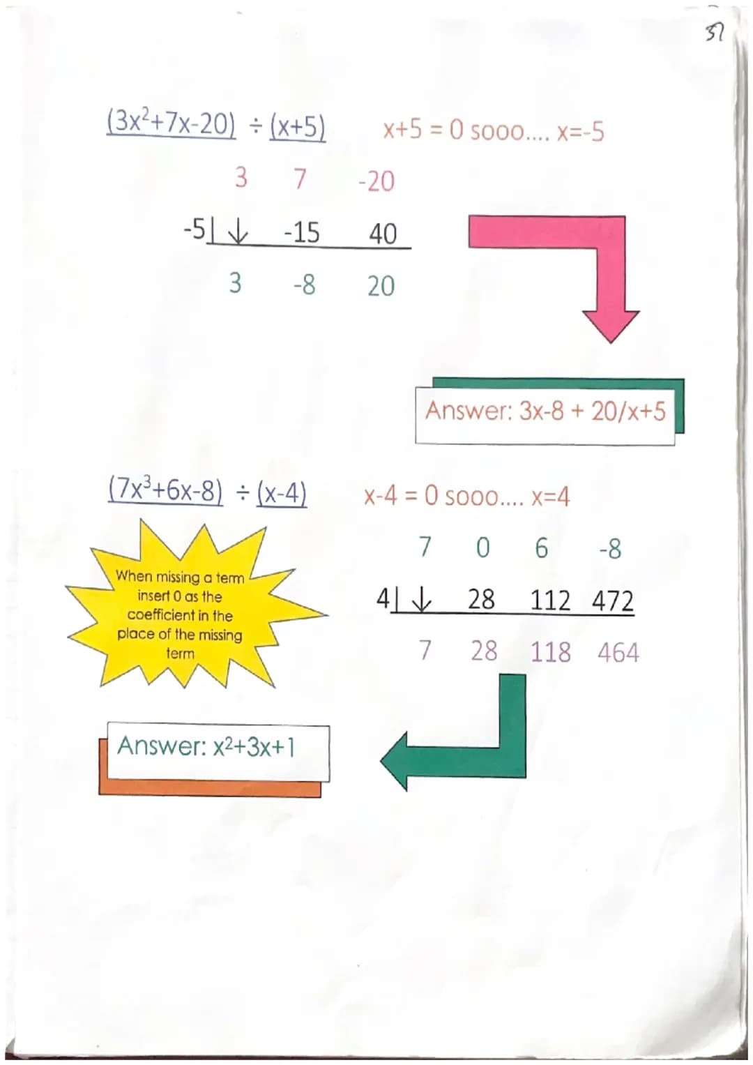(x³-2x²-5x+6)
1 -2
3
3 ↓
1
1
Synthetic Division
+ (x-3) x-3=0 sooo.....Xx=3
-5 +6
3 -6
-2 0
Take the coefficients and place them in
the equa