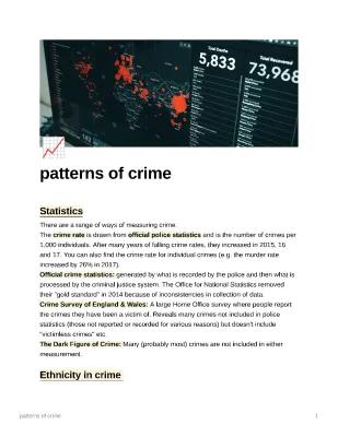 Know patterns and trends in crime  thumbnail