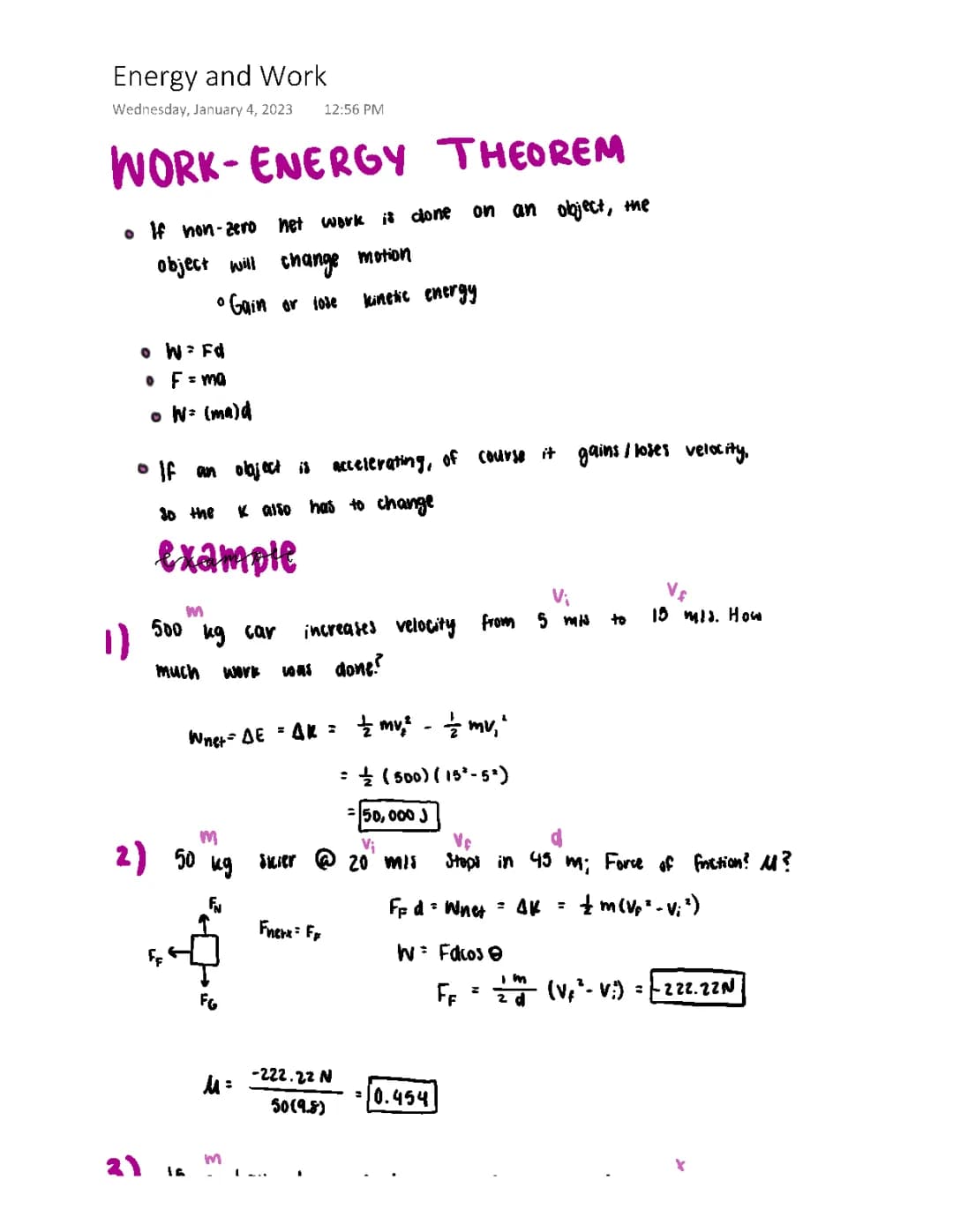 Learning the Work-Energy Theorem and Conservation of Energy for Kids