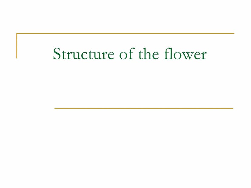 Sexual Reproduction of
Plants Learning objectives/4)
State the structure & function of the floral
parts including: Sepal, petal, stamen, car