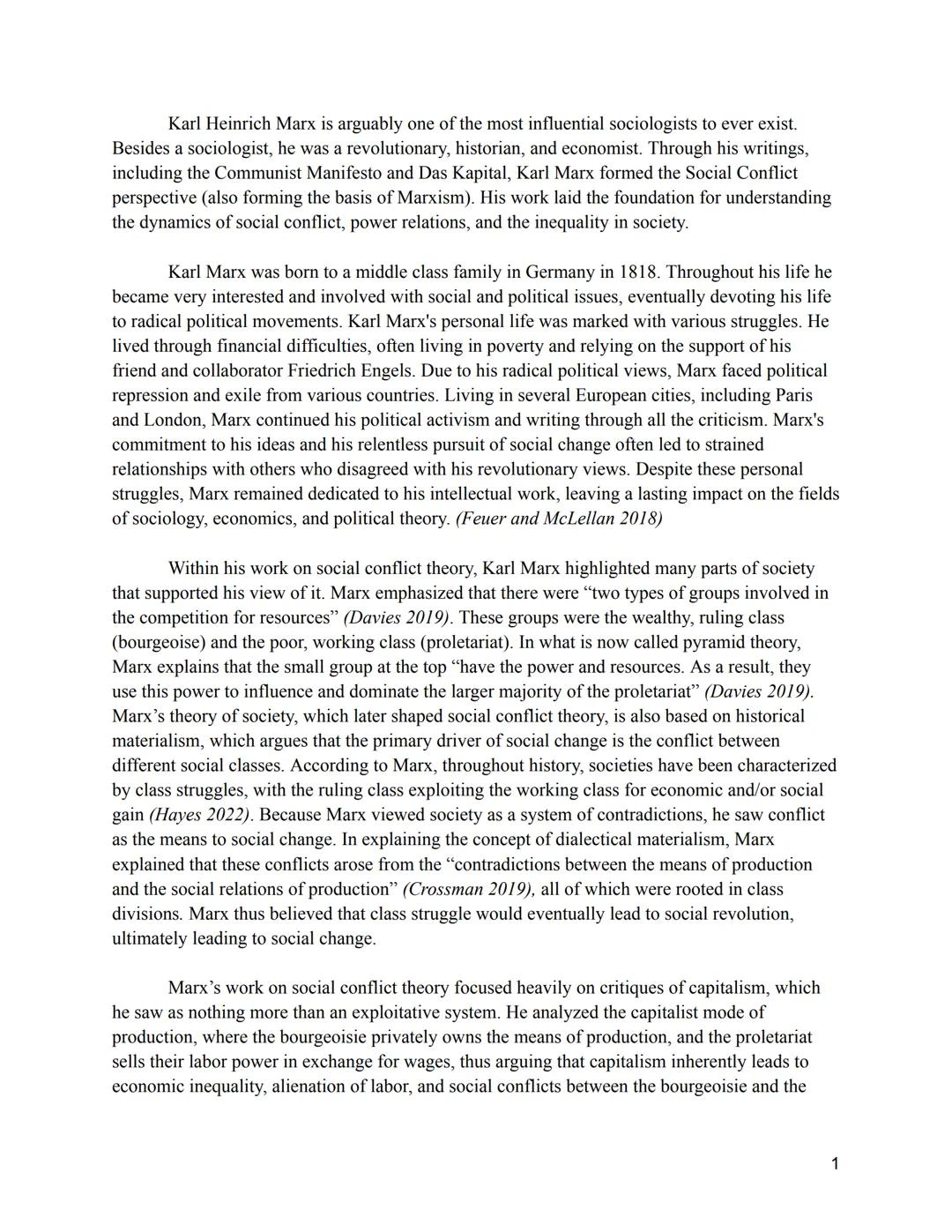 Karl Marx: Understanding Social Conflict Theory