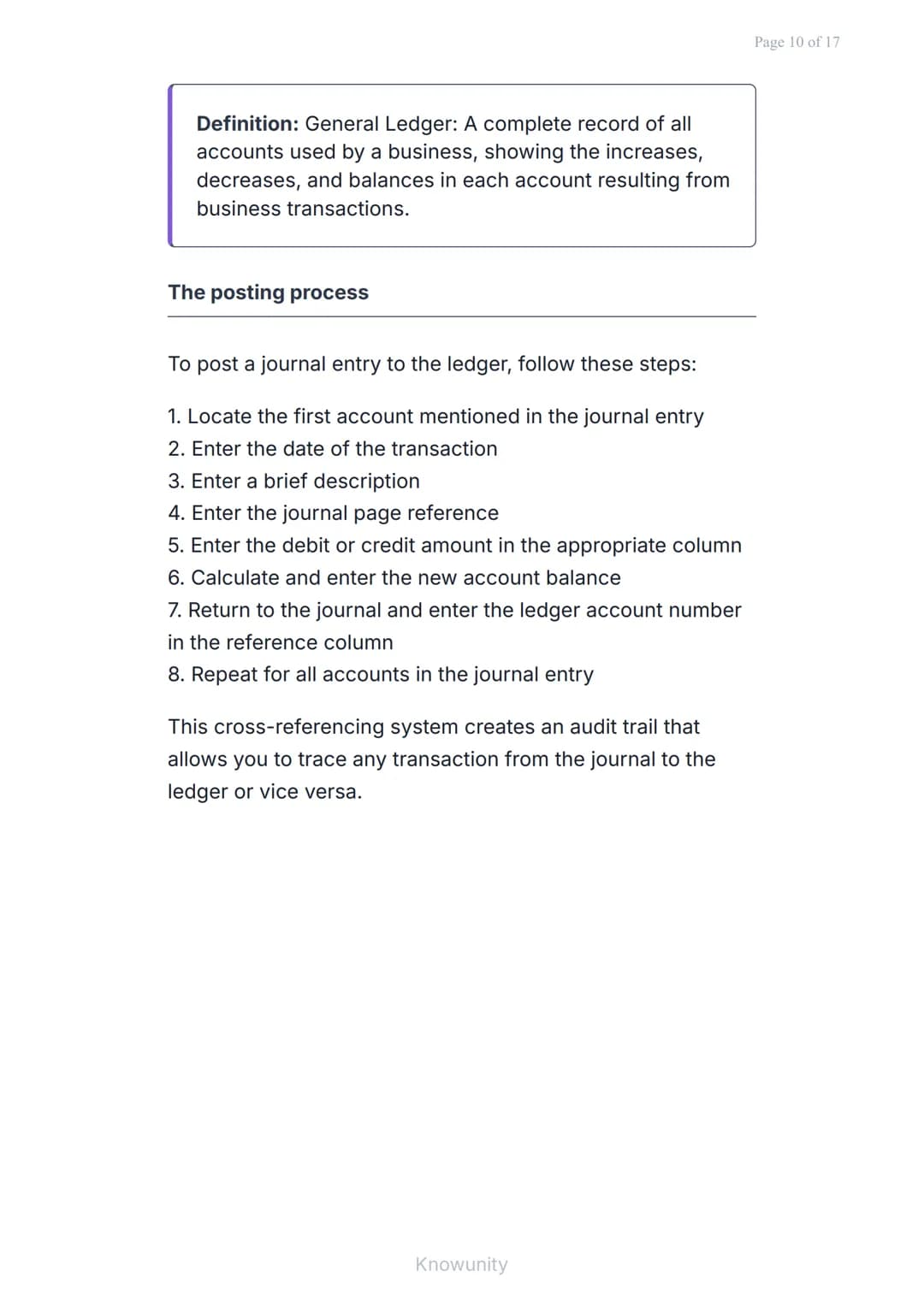 The Accounting Cycle: Journalizing and Posting to the
Ledger
Master the first two steps of the accounting
cycle process
What you will learn
