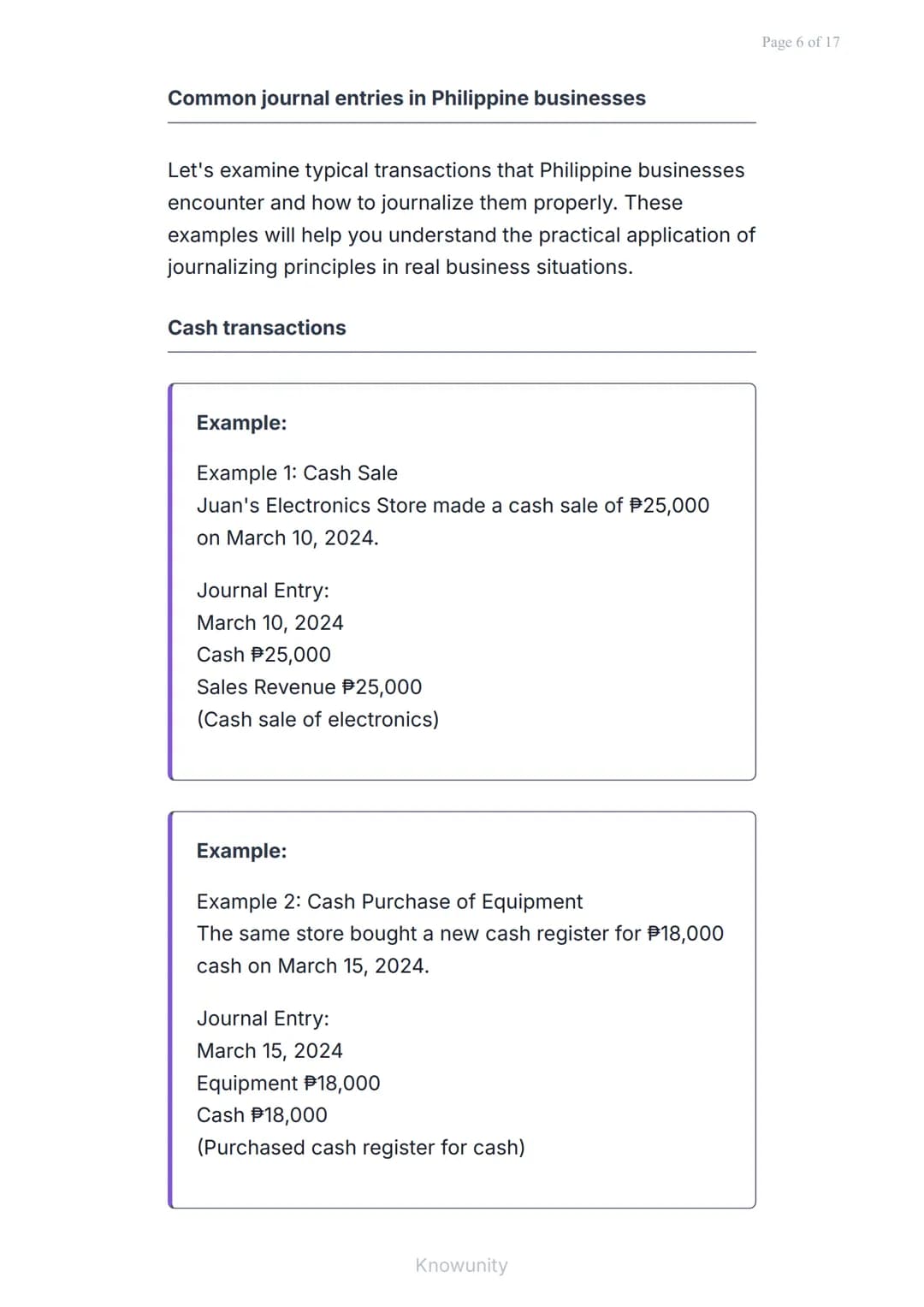 The Accounting Cycle: Journalizing and Posting to the
Ledger
Master the first two steps of the accounting
cycle process
What you will learn
