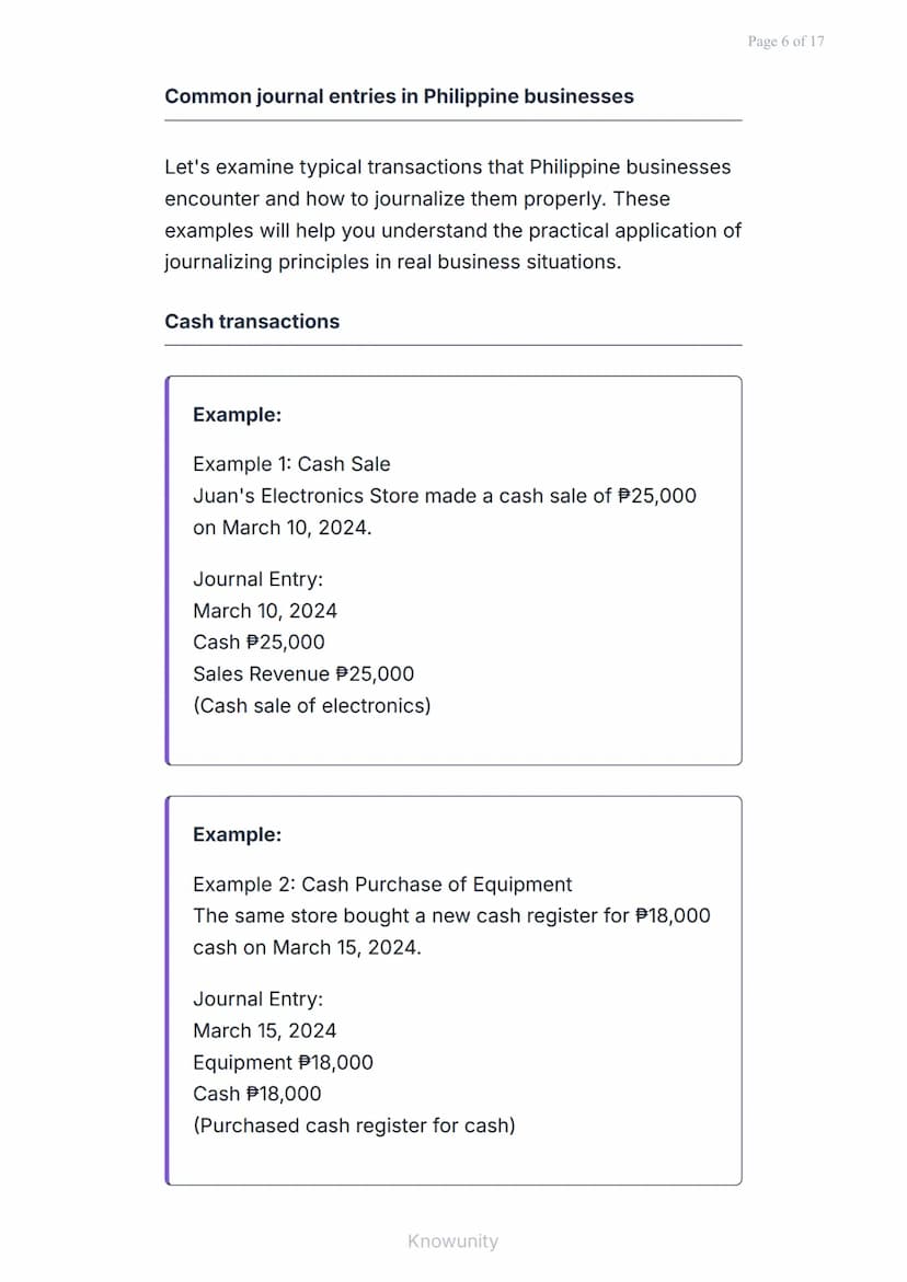 The Accounting Cycle: Journalizing and Posting to the
Ledger
Master the first two steps of the accounting
cycle process
What you will learn
