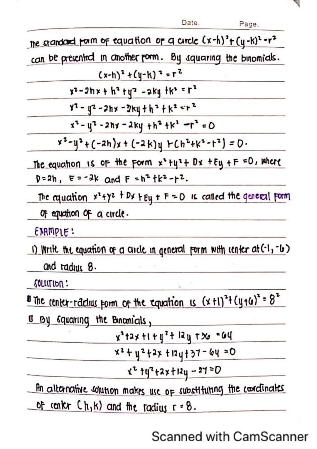 GENERATOR OF THE CONE
eve A line lying entirely on
the cone
Conic Sections
11 CIRCLE) CONIC SECTION ( or simply conic) accor-
cling to Apoll