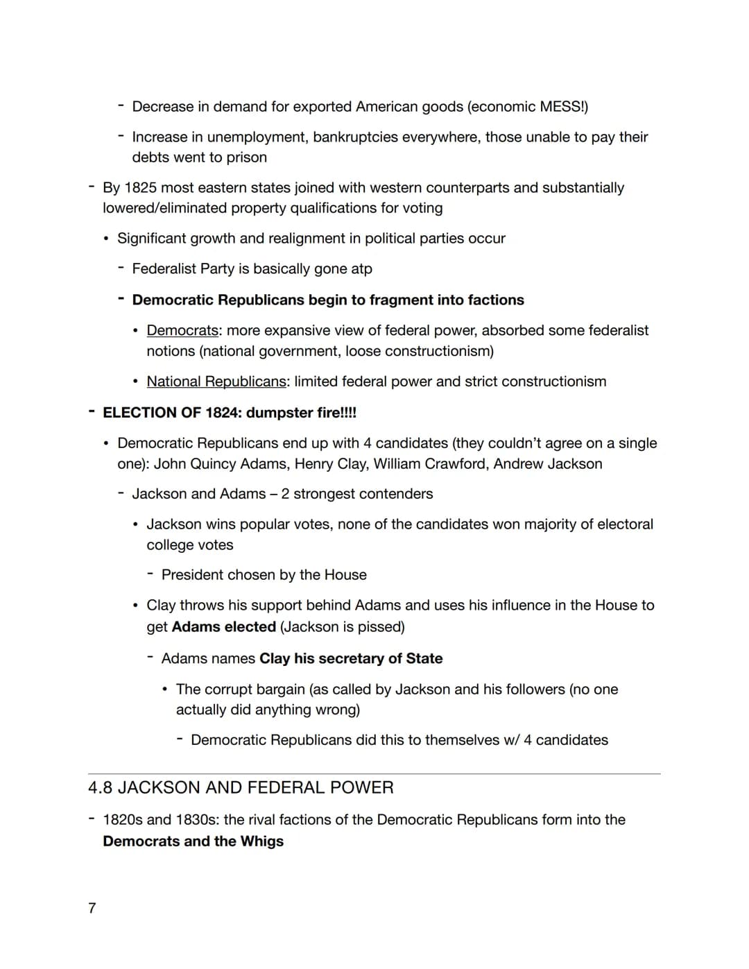 AP US HISTORY 2023
UNIT 4: 1800-1848
4.2 RISE OF POLITICAL PARTIES AND THE AGE OF JEFFERSON
- First two presidents were both Federalists
Tho