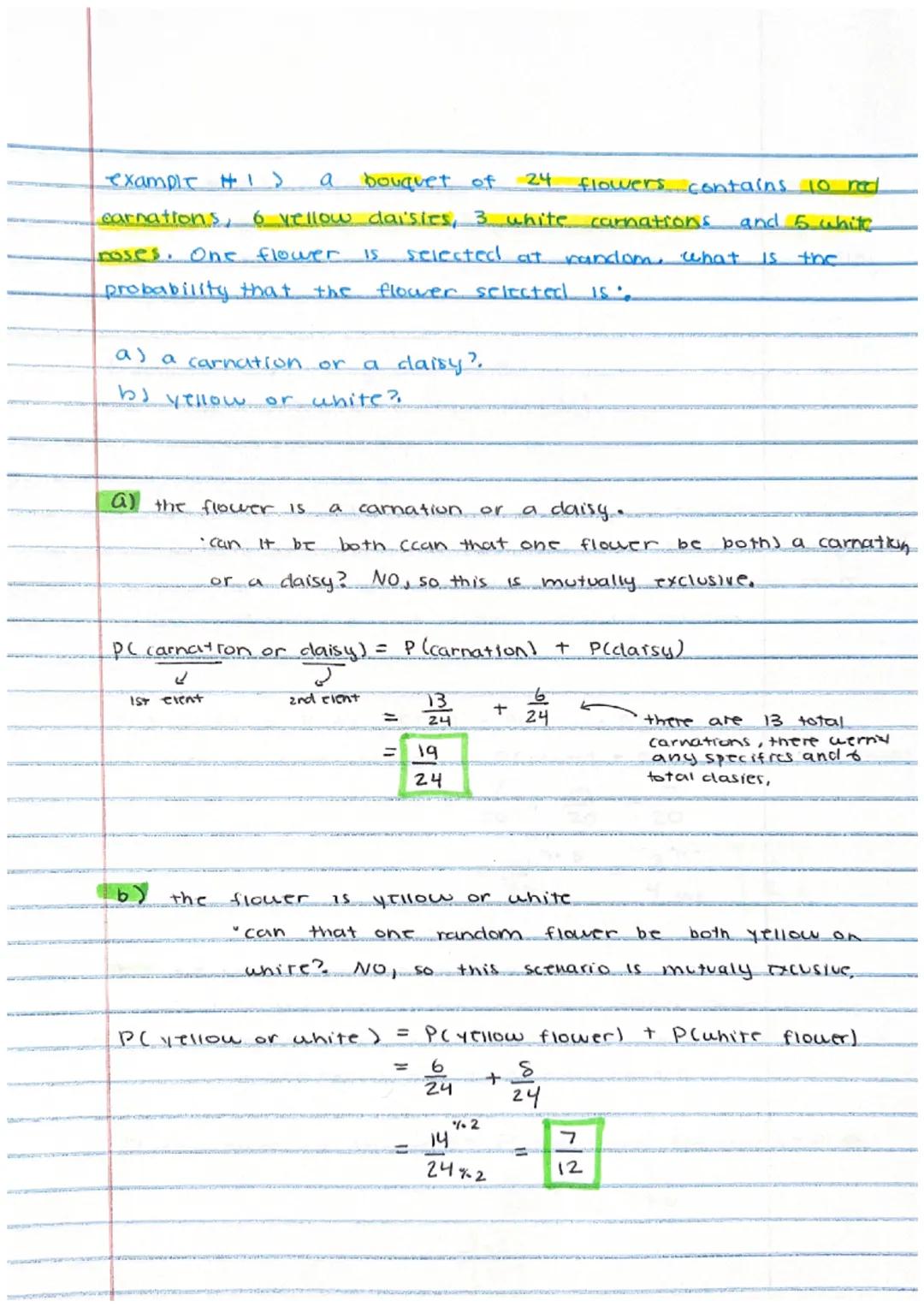 5.05 the addition rule

*   Identify mutually exclusive and not mutually exclusive characteristics Mutually Exclusive vs NOT mutually exclus