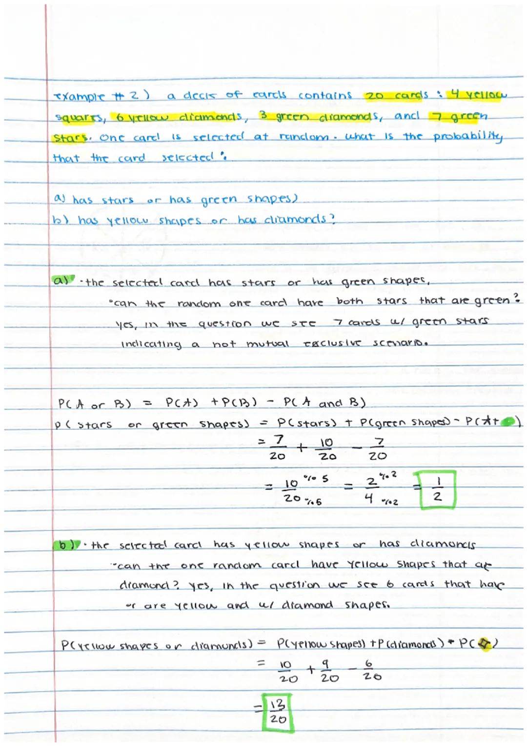 5.05 the addition rule

*   Identify mutually exclusive and not mutually exclusive characteristics Mutually Exclusive vs NOT mutually exclus
