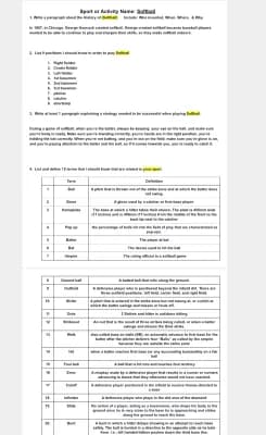 Know Softball Study Guide / Template thumbnail