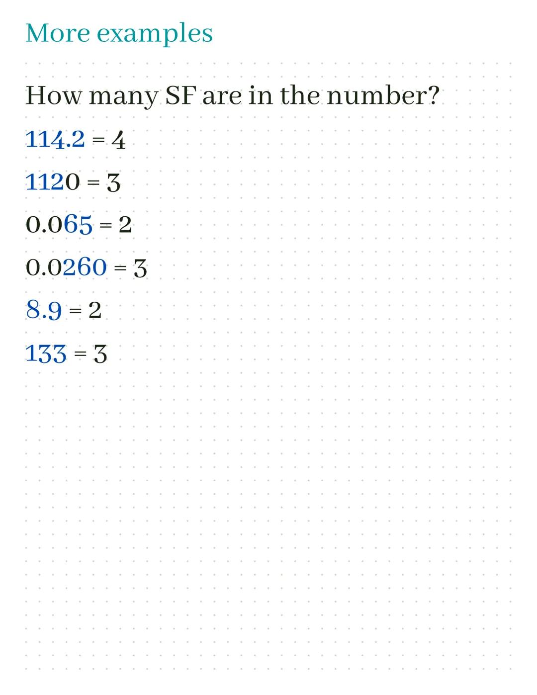Chemistry: Significant Figure
Significant figure: It's the numbers in a
measurement that can be counted on to be
exact
1. Non-zero numbers a