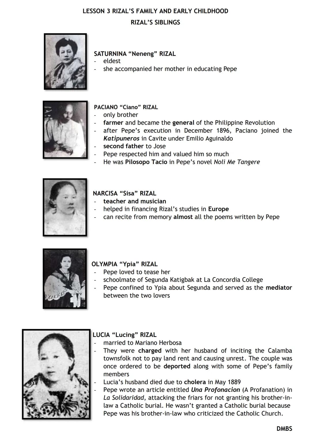 LESSON 3 RIZAL'S FAMILY AND EARLY CHILDHOOD
RIZAL'S GREAT GREAT GRAND PARENTS (PATERNAL SIDE)
Domingo Lam-Co
- immigrant from Fujian, China
