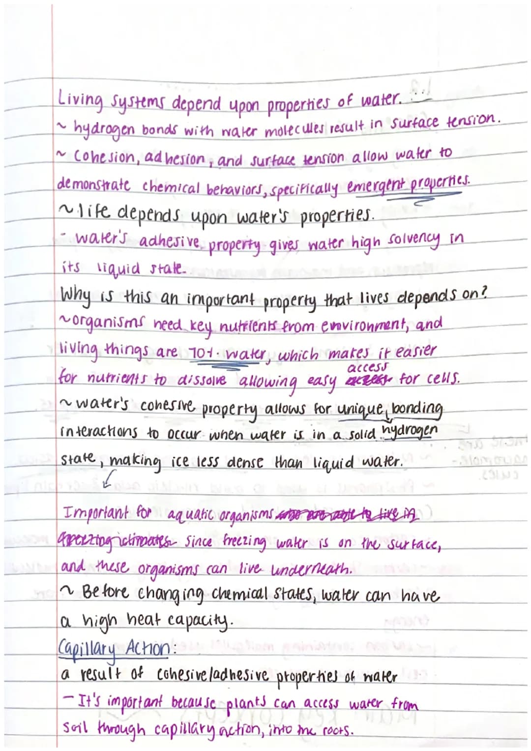 a small
-part of
something,
to form
a bigger
part.
College Board notes 1.1, 1.2, 1.3.
1.1
Structure of water and hydrogen bonding
- the Subc