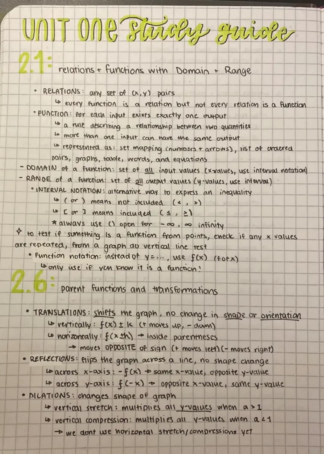 Understanding Relations and Functions: Types, Transformations, and Domain & Range