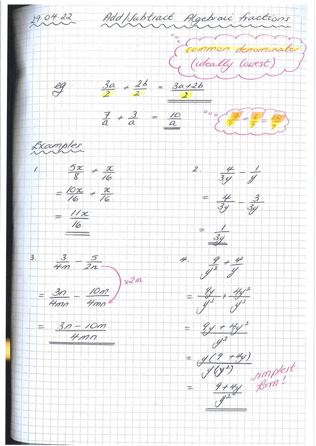 27-04-22
2
Simplifying
Exam Type
•Simplify 6-3
62-9
X
D
a
05
|||
= 1(6-3)
-3x+2
(x-1)(x-2)
(643)
Simplify
Need
(6-3) (673)
أجمع
highest comm