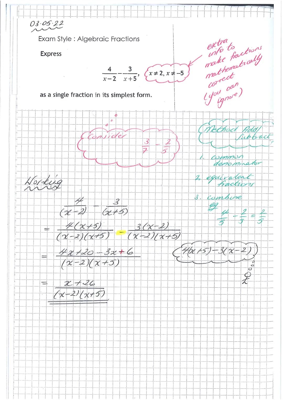 27-04-22
2
Simplifying
Exam Type
•Simplify 6-3
62-9
X
D
a
05
|||
= 1(6-3)
-3x+2
(x-1)(x-2)
(643)
Simplify
Need
(6-3) (673)
أجمع
highest comm