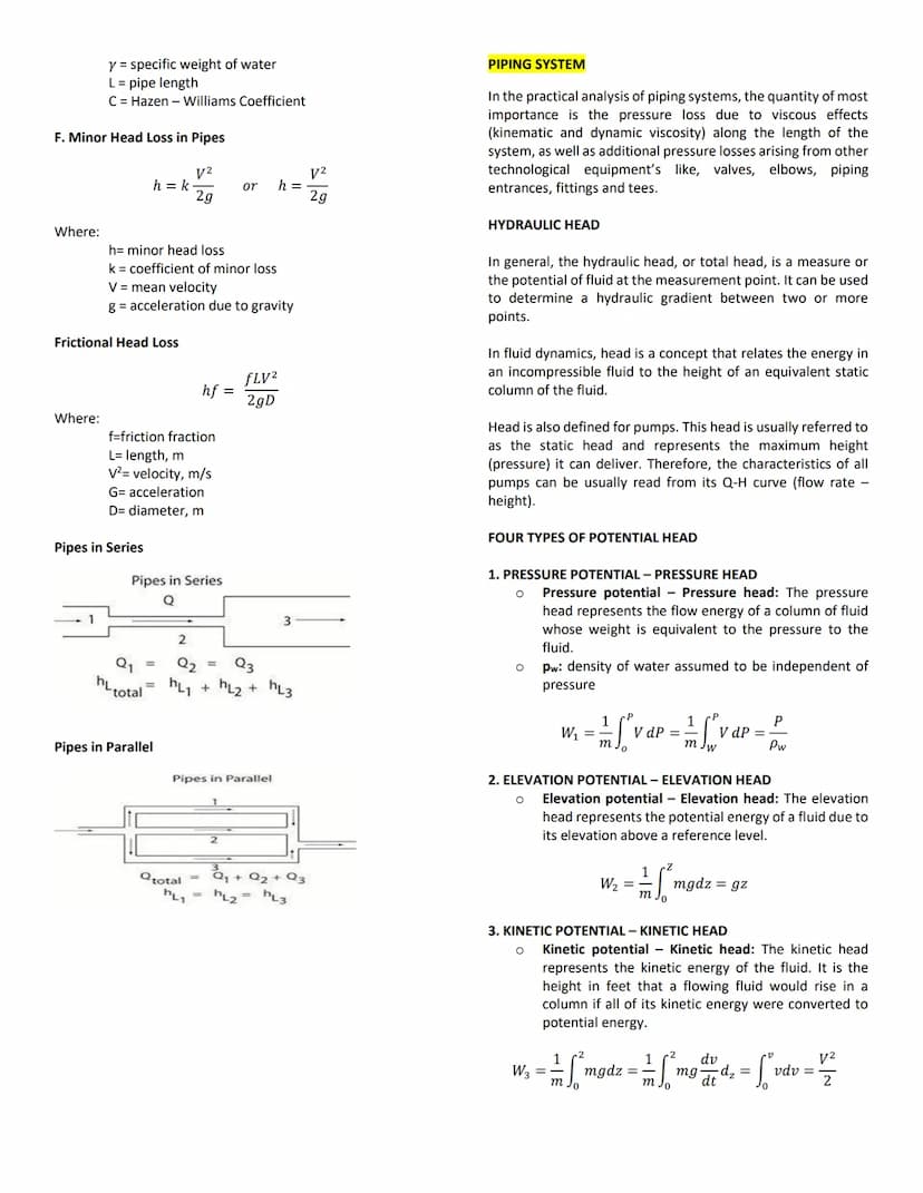 ABEB 315 - FLUID MECHANICS
FLUID DYNAMICS
Fluid dynamics is "the branch of applied science that is
concerned with the movement of liquids an