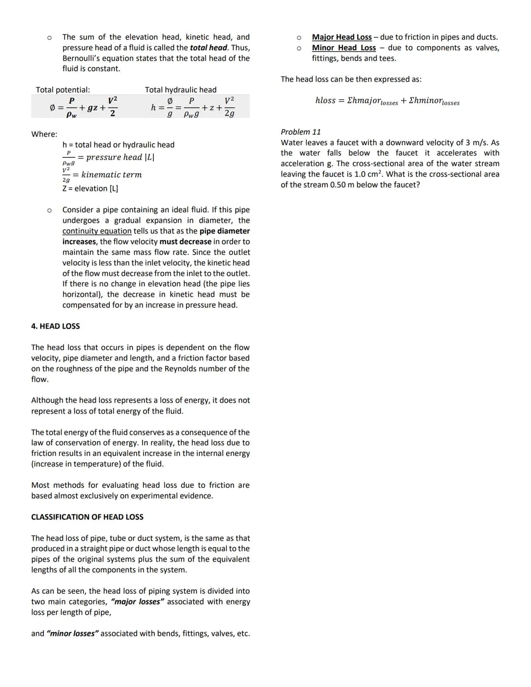 ABEB 315 - FLUID MECHANICS
FLUID DYNAMICS
Fluid dynamics is "the branch of applied science that is
concerned with the movement of liquids an