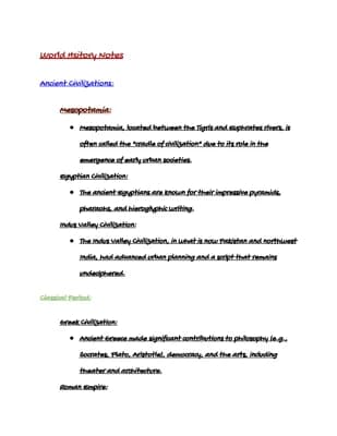 Know World History Notes  thumbnail