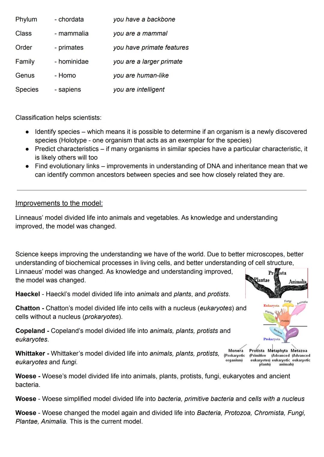 Classification:
Classification - Classification is the process of sorting living things into groups. Classification
hierarchy comprises the 