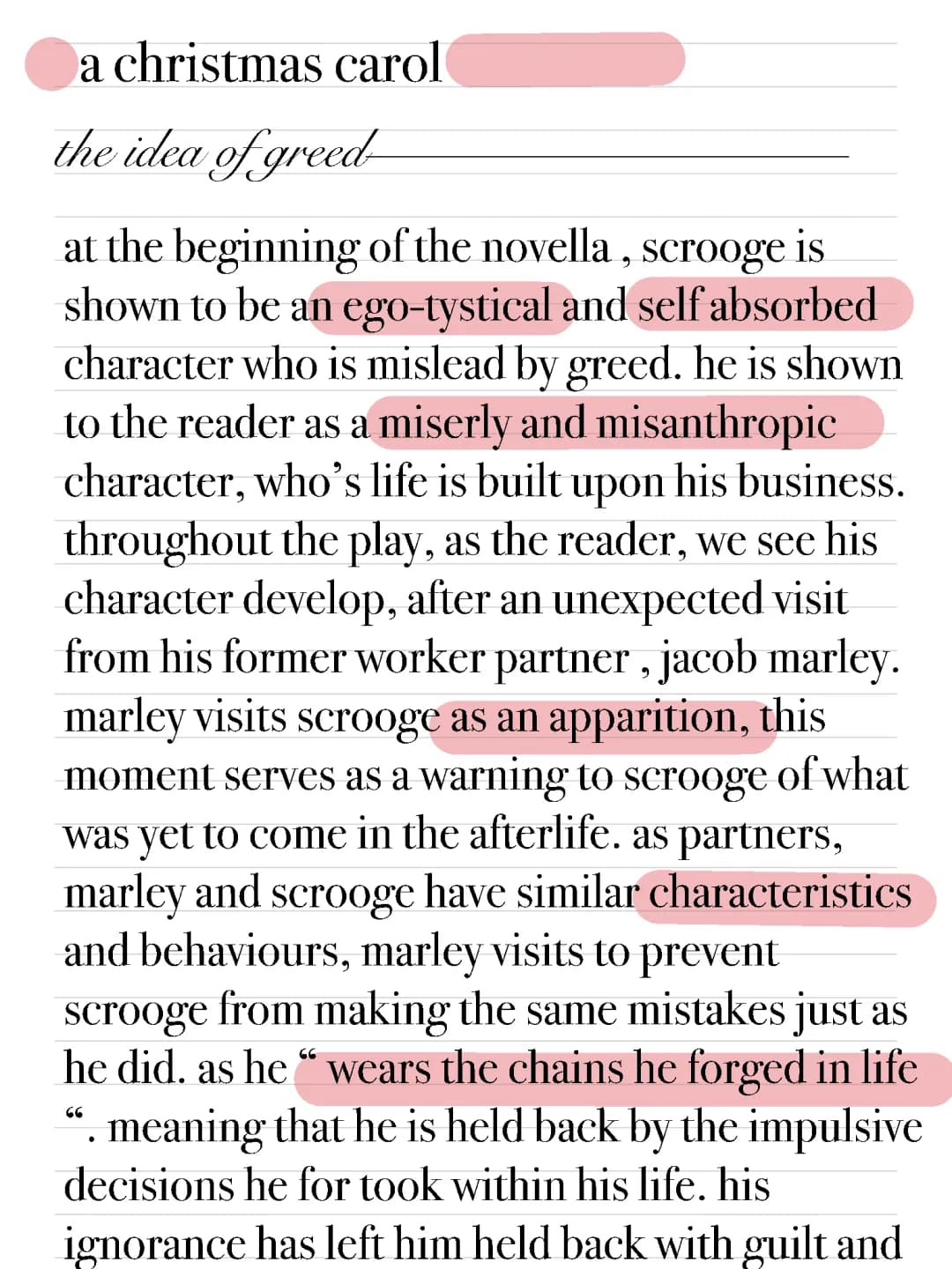 christmas carol notes .