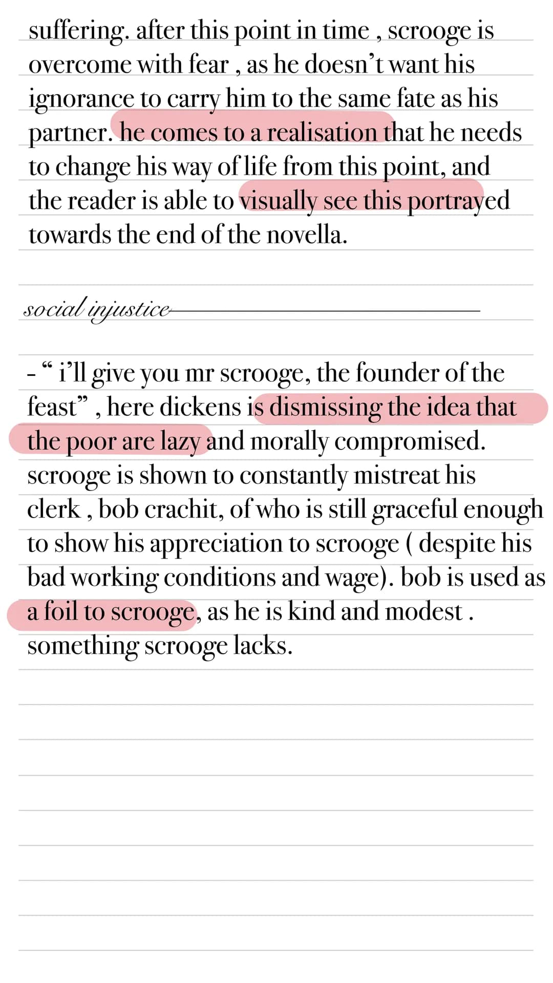 a christmas carol
the idea of greed
at the beginning of the novella, scrooge is
shown to be an ego-tystical and self absorbed
character who 