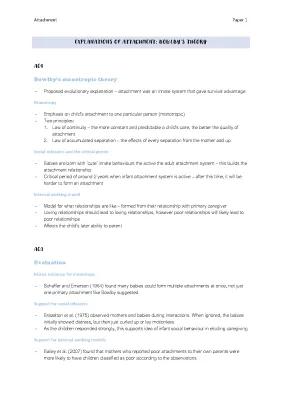 Know Explanations of attachment: Bowlby's theory thumbnail