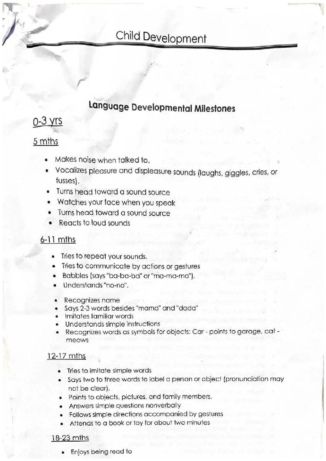 Language development 
