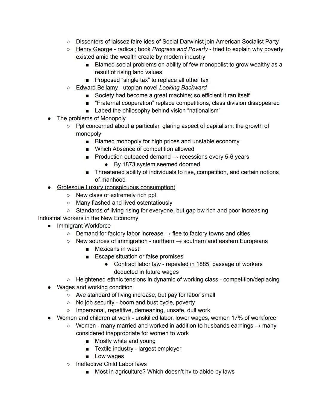 Late 19th century - after civil war - tech developments
Sources of Industrial growth
● Most important tech development - iron and steel prod