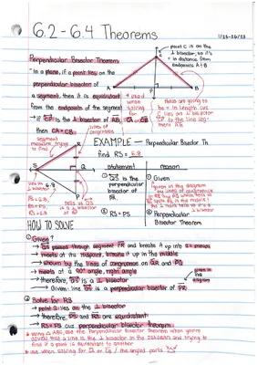 Know Ch.6 Geometry Theorems (perpendicular bisector theorem) thumbnail