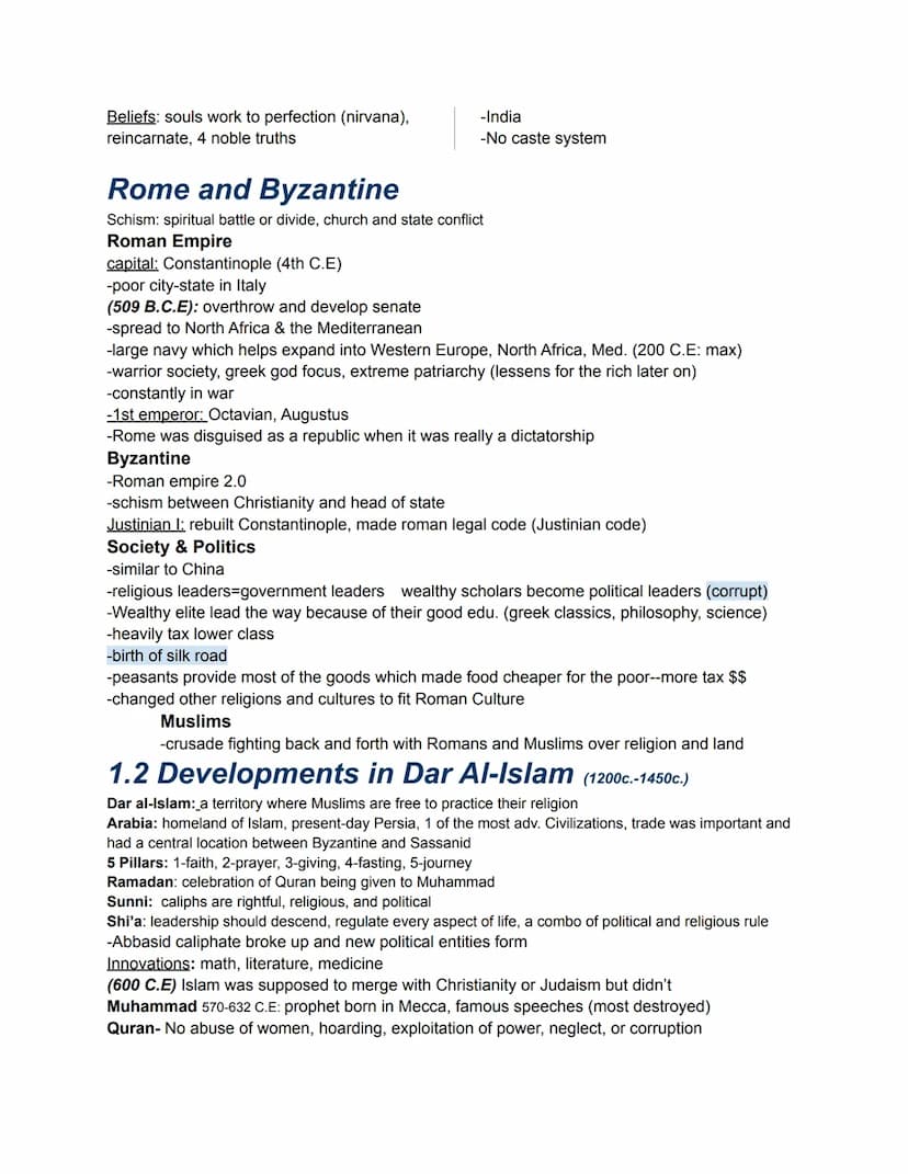 Unit 1
S.P.I.C.E T (APWH Themes)
● Social: social structures, relations, social class systems, trends in politics,
economy
Political: state-