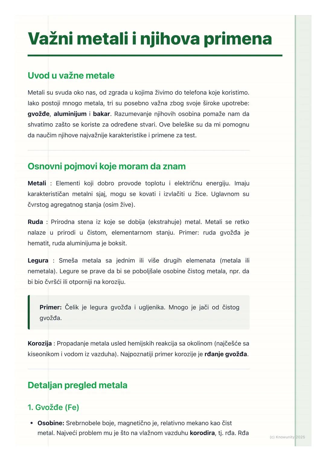 # Važni metali i njihova primena

Uvod u važne metale

Metali su svuda oko nas, od zgrada u kojima živimo do telefona koje koristimo.
lako p
