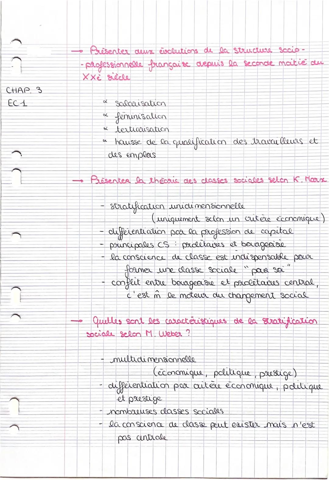 CHAP 3
EC 1

- Présenter deva evclutions de la structure socio-
-professionnelle française depuis la seconde moitié du
XXe siècle

α Salaris