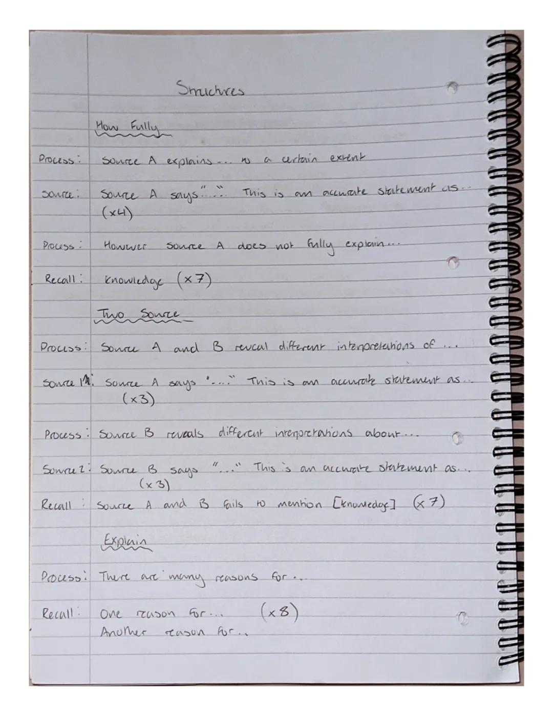 Higher History - Answer Structure 