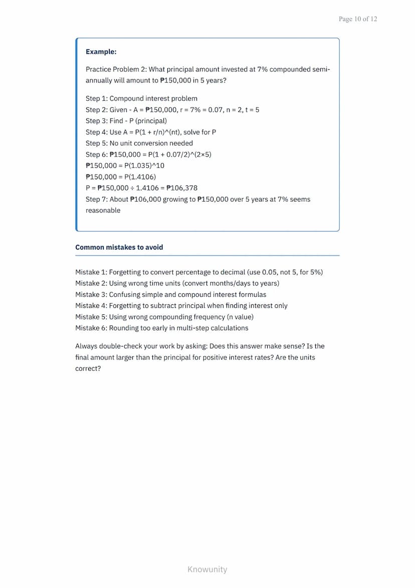 Simple and Compound Interest: Savings and Loans in Business Math
Master interest calculations for savings accounts and loan
payments
What yo
