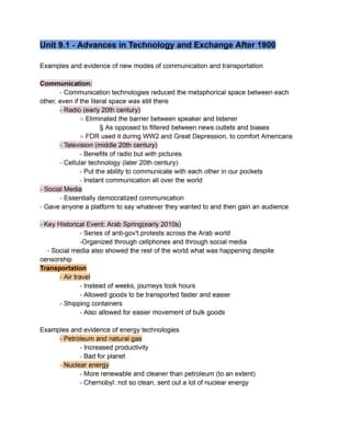 Know 10th Grade AP World Unit 9 AMSCO notes thumbnail