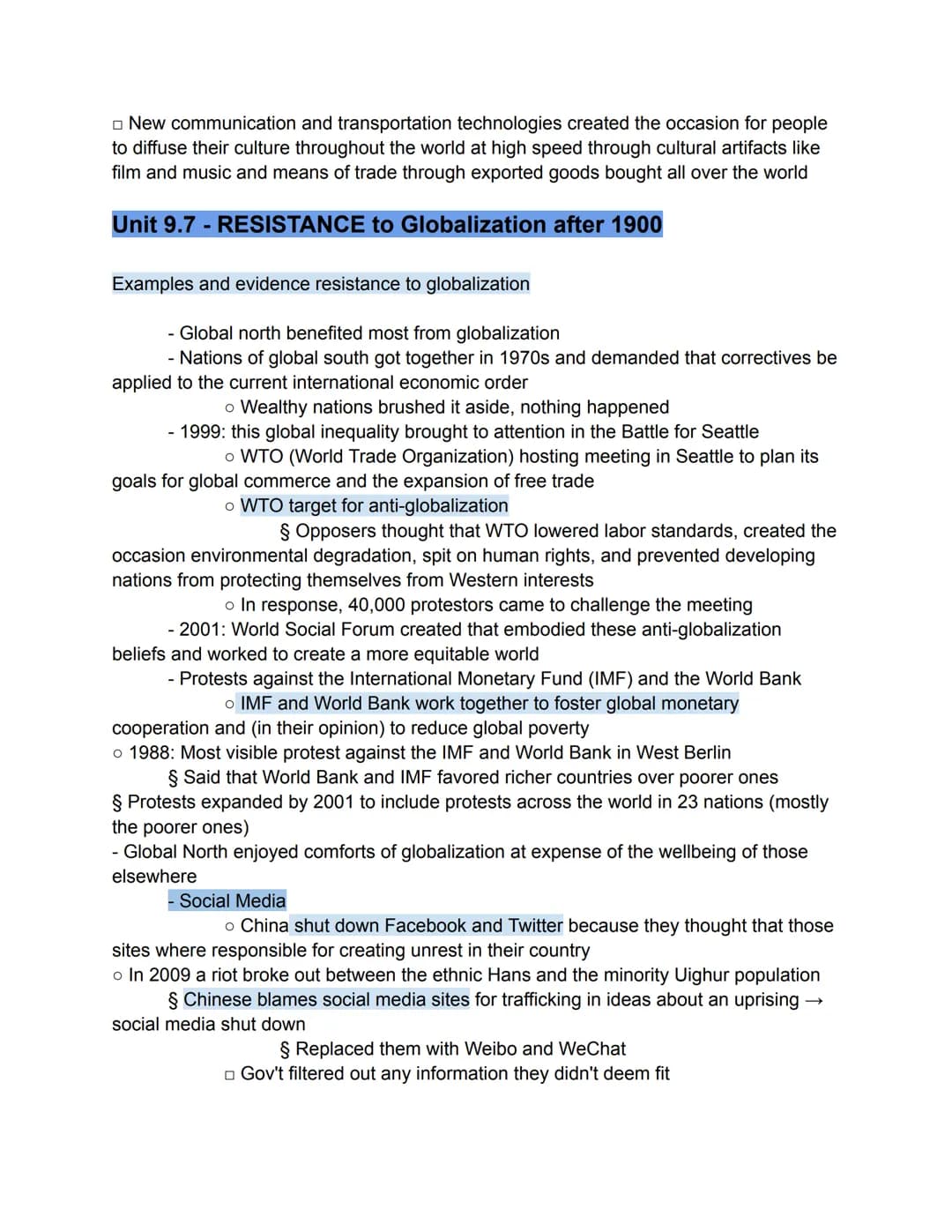 Unit 9.1 - Advances in Technology and Exchange After 1900
Examples and evidence of new modes of communication and transportation
Communicati