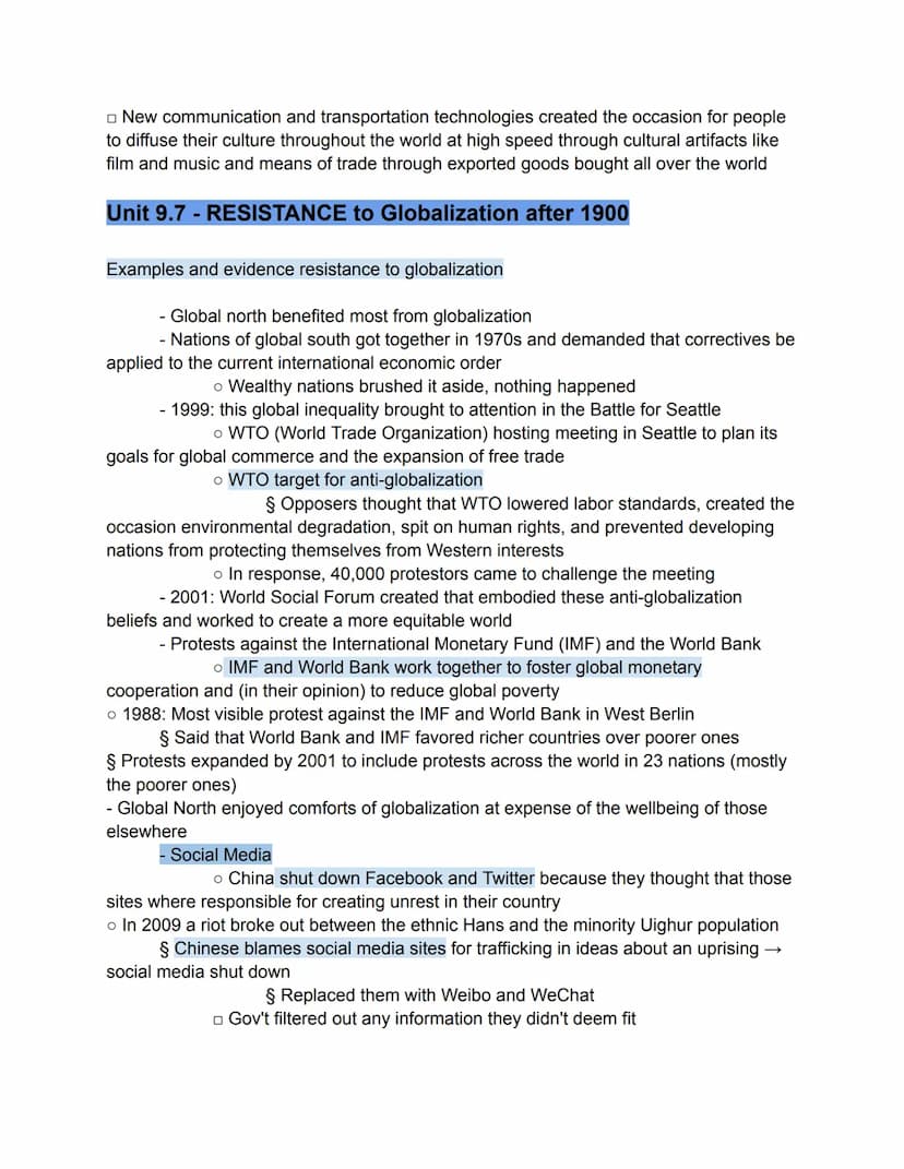 Unit 9.1 - Advances in Technology and Exchange After 1900
Examples and evidence of new modes of communication and transportation
Communicati