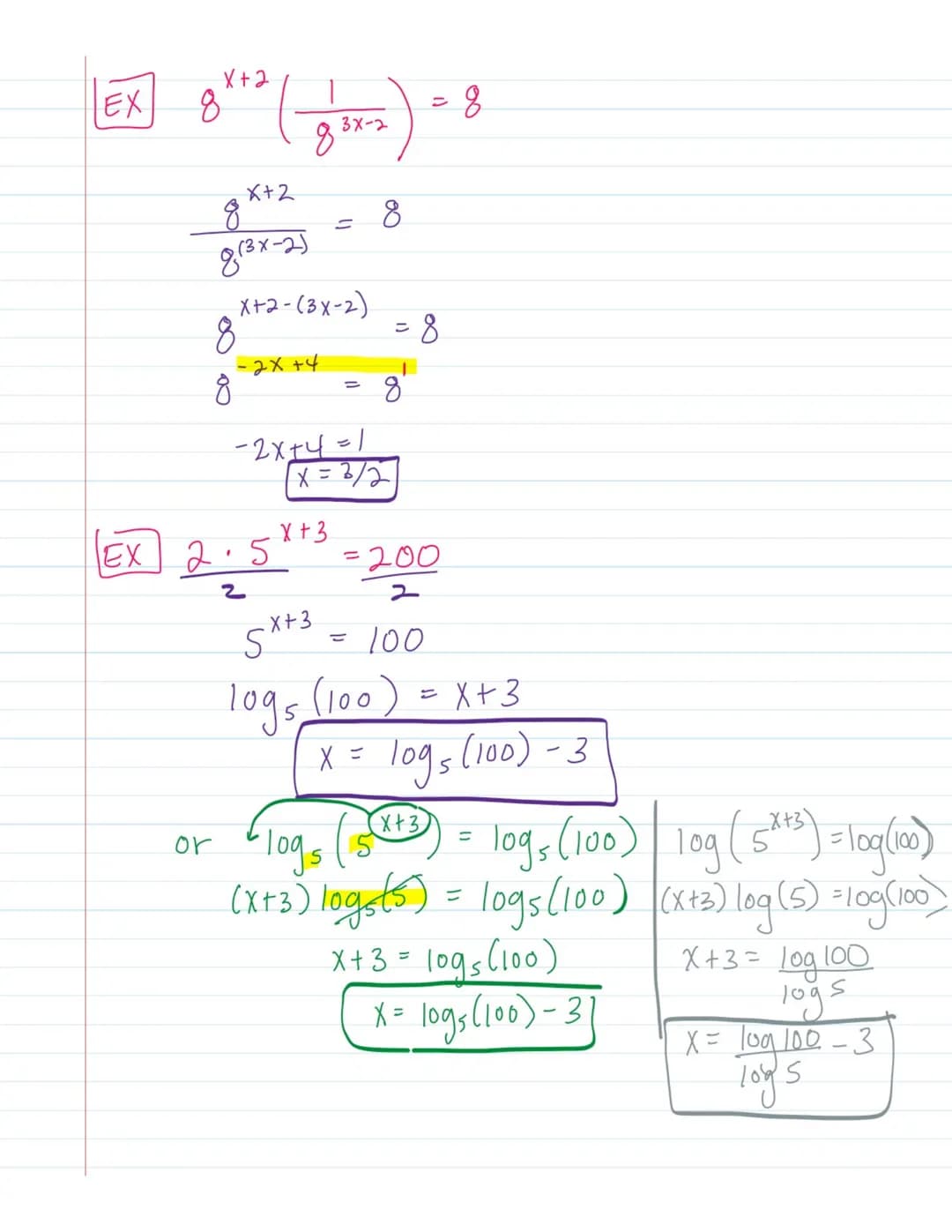 4.5 Notes Solving
Thursday, September 23, 2021
Notes 9/23
4.5: Solving Log + Exp. Equations
Strategies / Scenarios
Isolate
4
(5)
9:47 AM
log