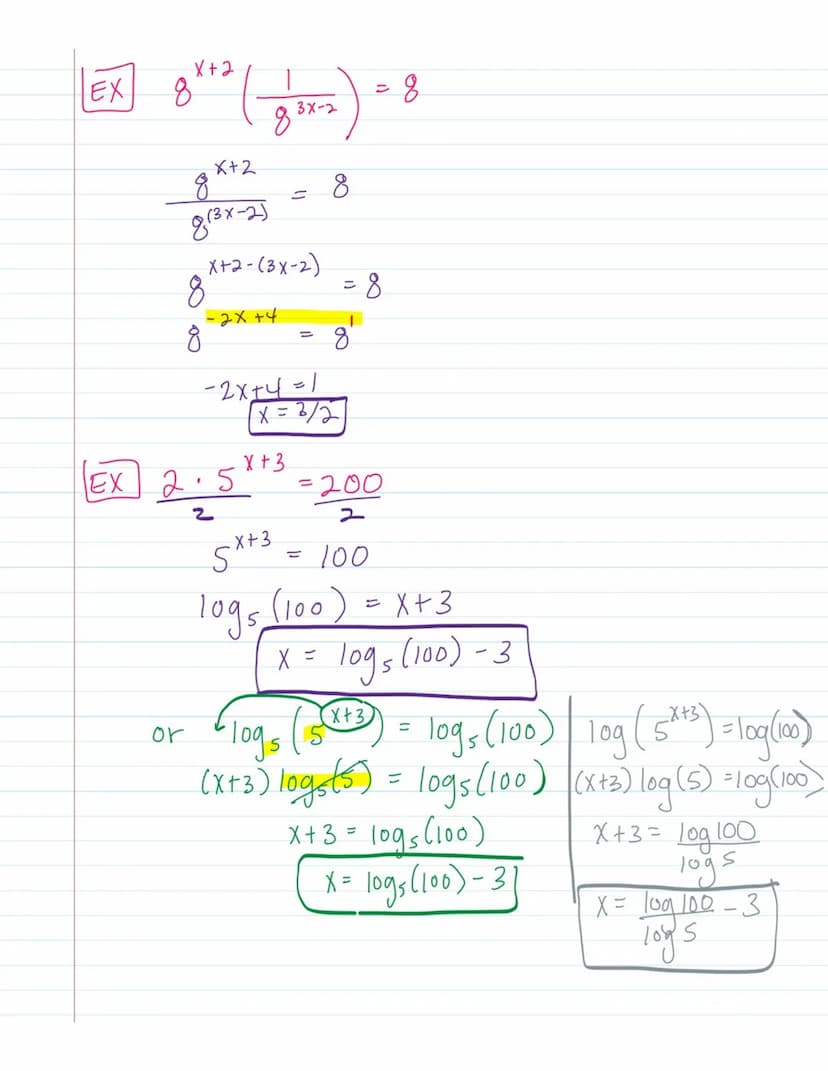 4.5 Notes Solving
Thursday, September 23, 2021
Notes 9/23
4.5: Solving Log + Exp. Equations
Strategies / Scenarios
Isolate
4
(5)
9:47 AM
log