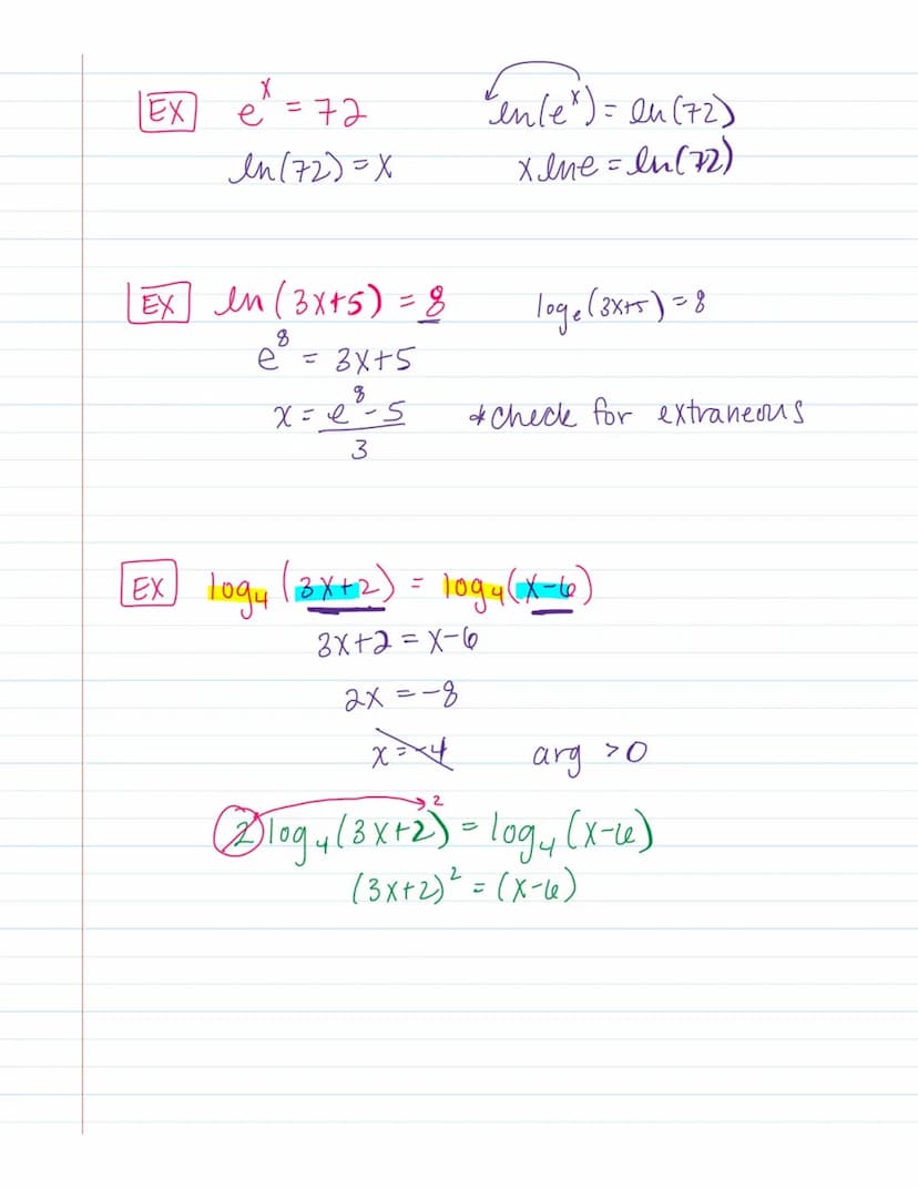 4.5 Notes Solving
Thursday, September 23, 2021
Notes 9/23
4.5: Solving Log + Exp. Equations
Strategies / Scenarios
Isolate
4
(5)
9:47 AM
log